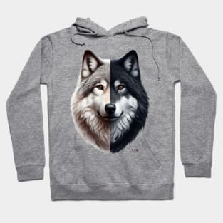 Wolf Yin and Yang by focusln Hoodie